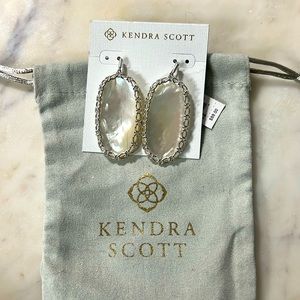 Kendra Scott Danielle in Bright Silver Macrame Finish and Ivory Mother of Pearl